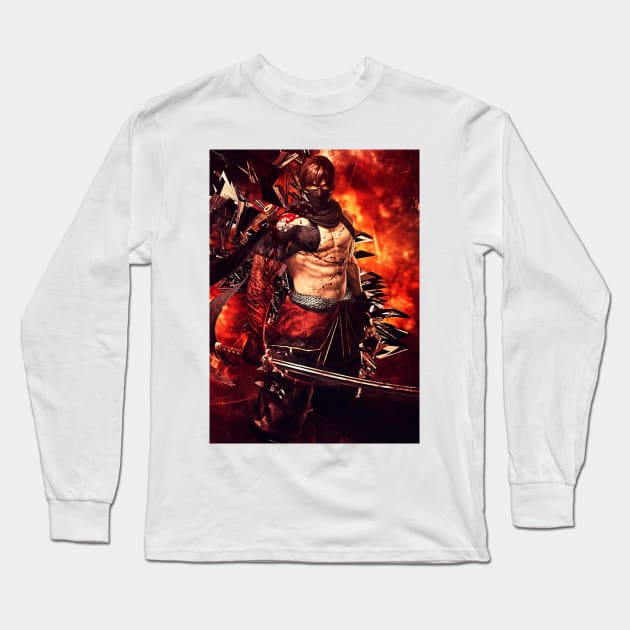 Ninja Gaiden 3 Long Sleeve T-Shirt by syanart